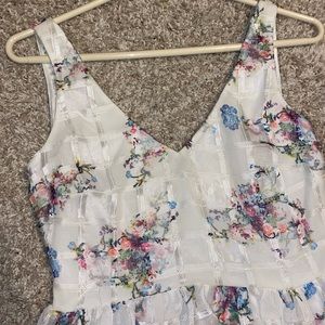 Anthropologie floral white dress. Brand new with tags, size 2.